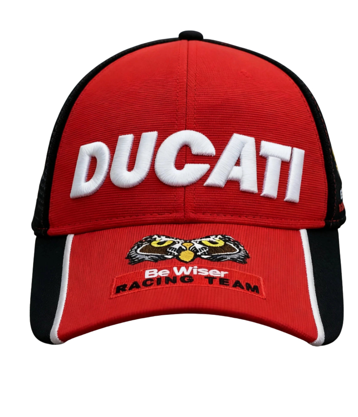 Red Ducati Racing Team embroidered cap, front view