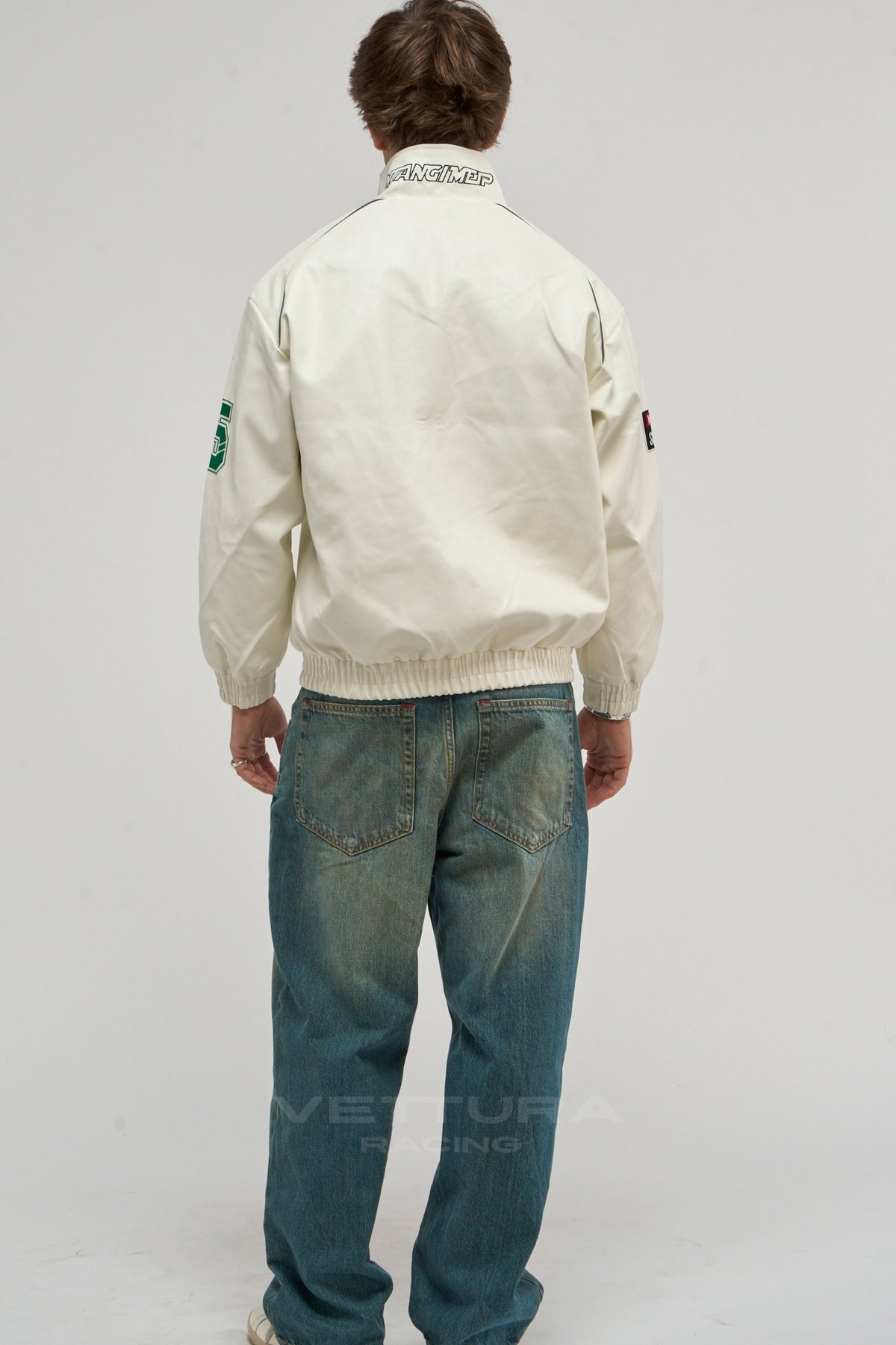 LAP 85 white racing jacket worn on the street