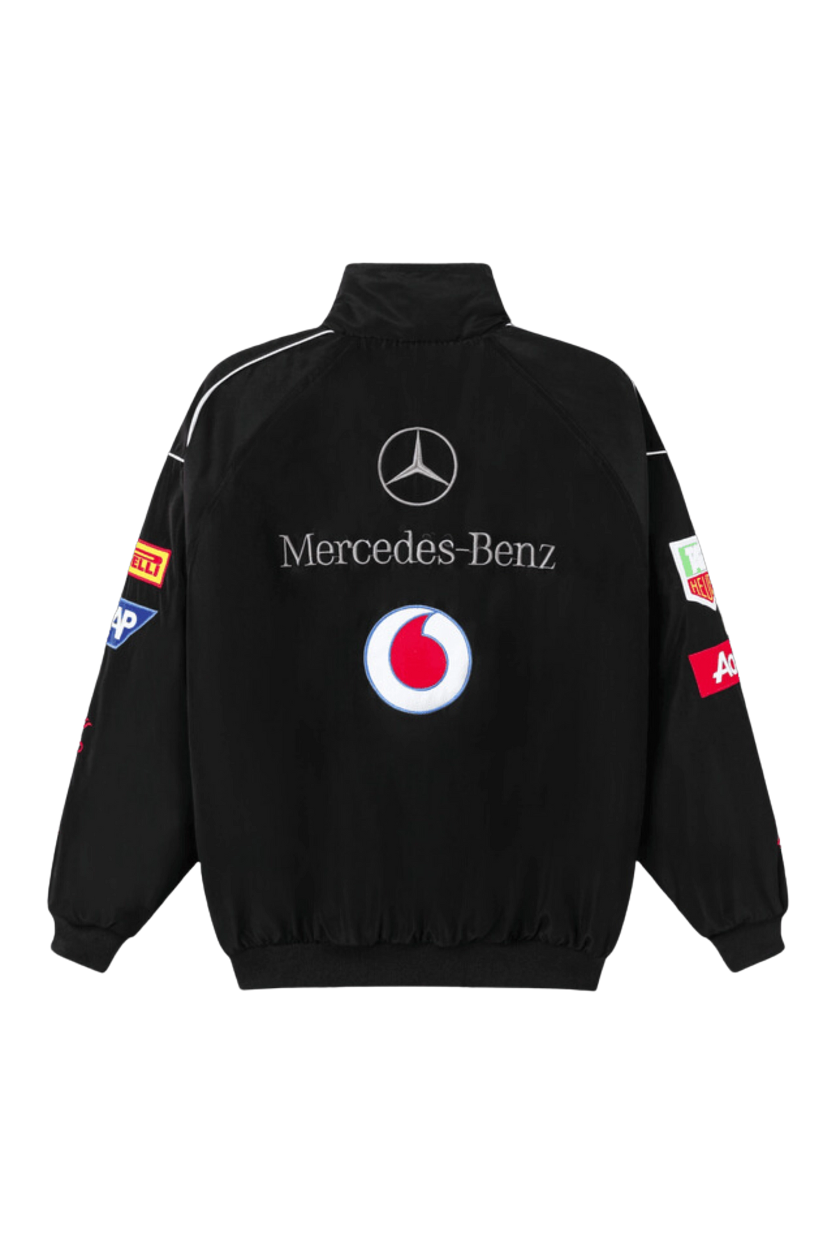 Mercedes-Benz Santander F1 jacket flat back view with embroidered star