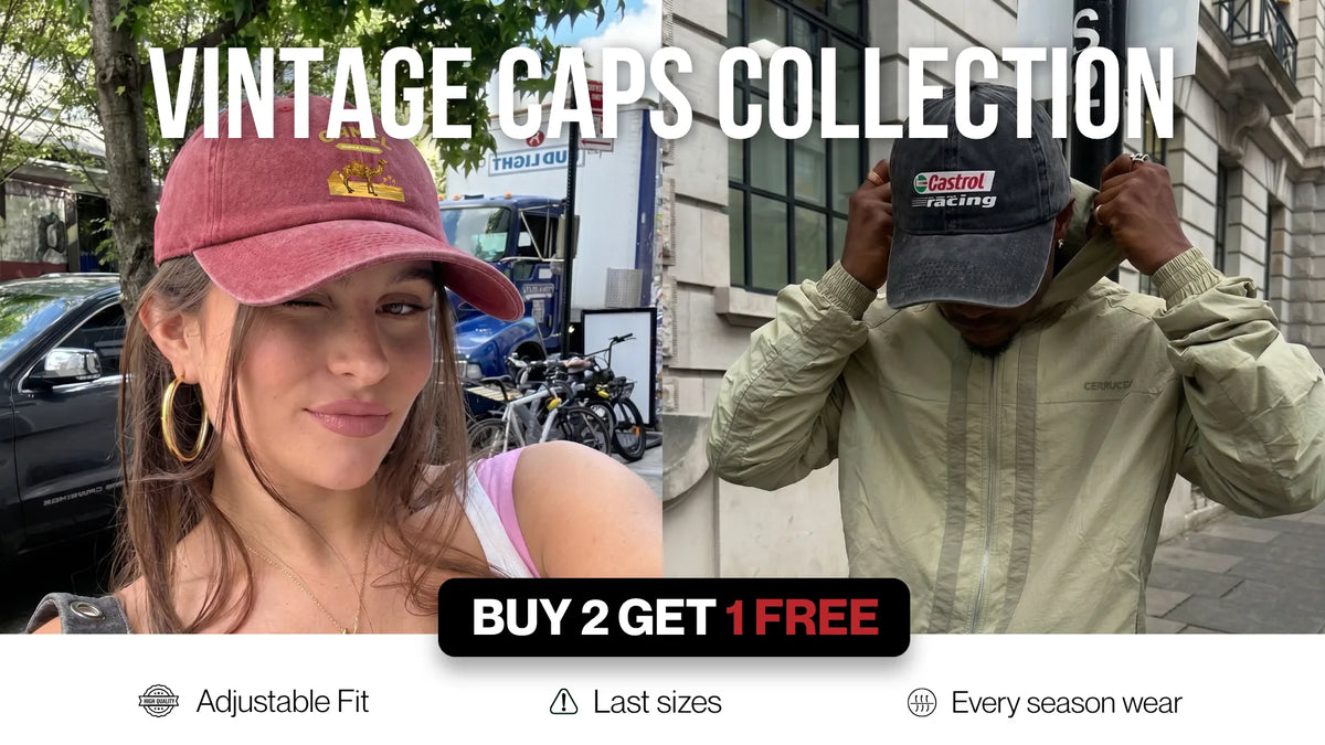 Vintage caps collection, buy 2 get 1 free: washed Castrol and Camel vintage racing caps