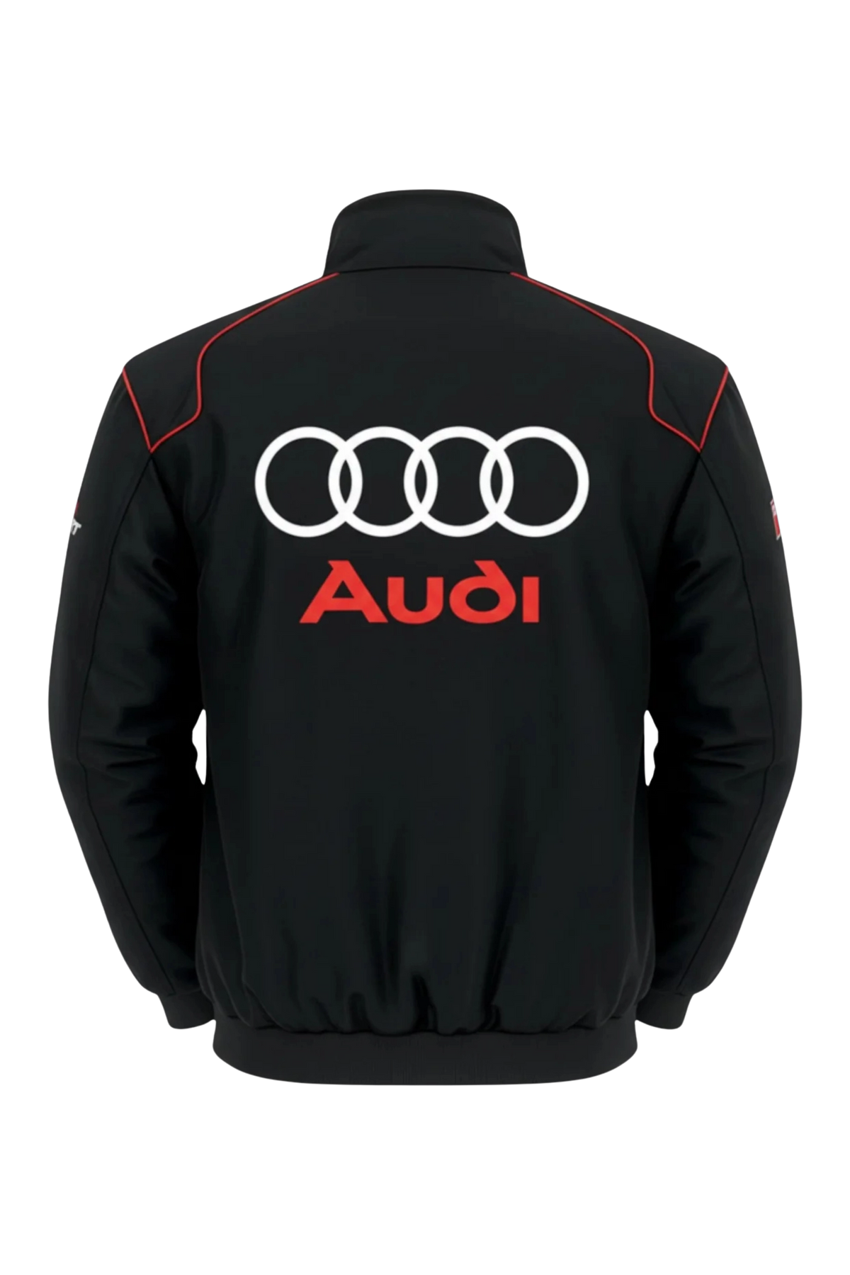 Audi vintage racing jacket flat back view with embroidered Audi logo
