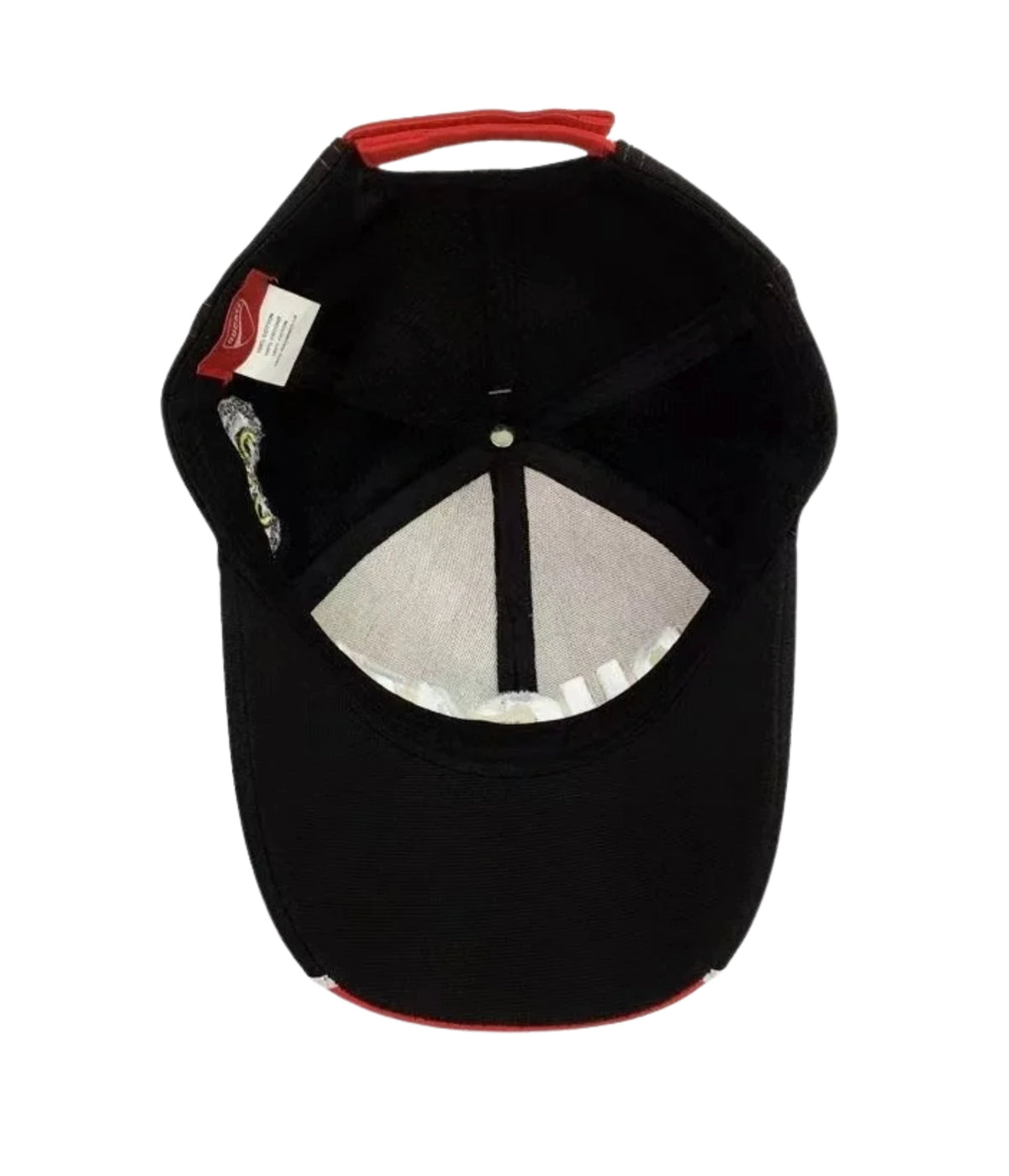 Inner crown of the black Ducati Racing Team cap