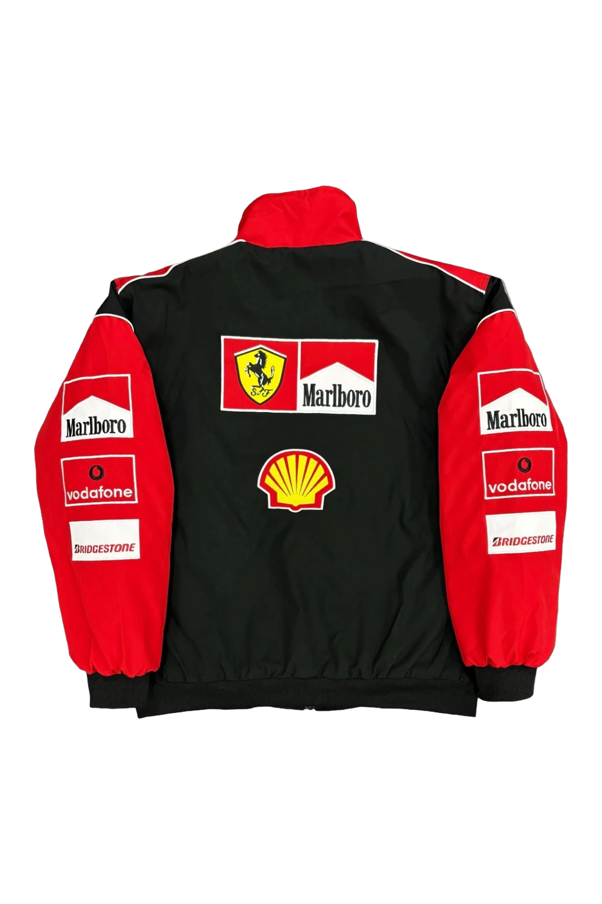 Ferrari F1 Marlboro racing jacket, back cut-out with the Ferrari shield