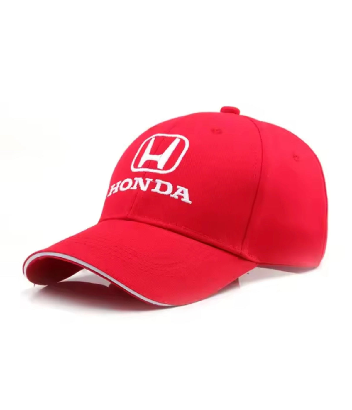 Red Honda Classic embroidered cap, side view