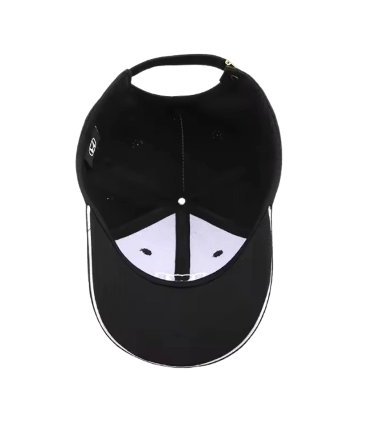 Inner crown of the black Honda Classic embroidered cap