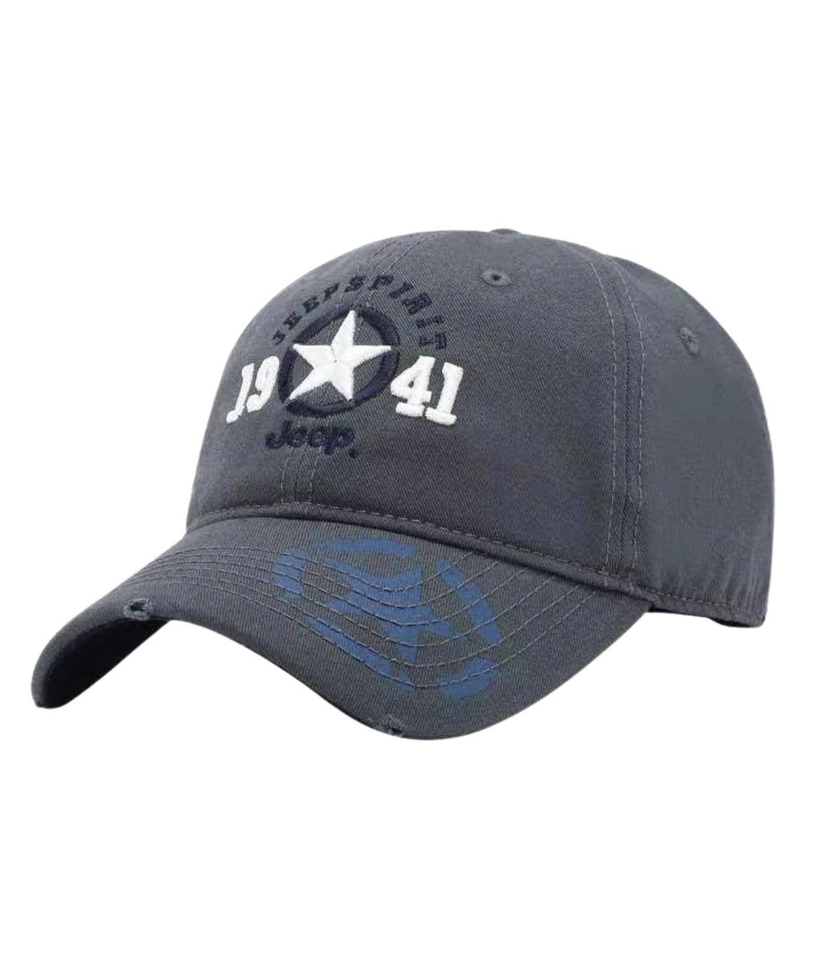 Gray Jeep 1941 embroidered cap, side view