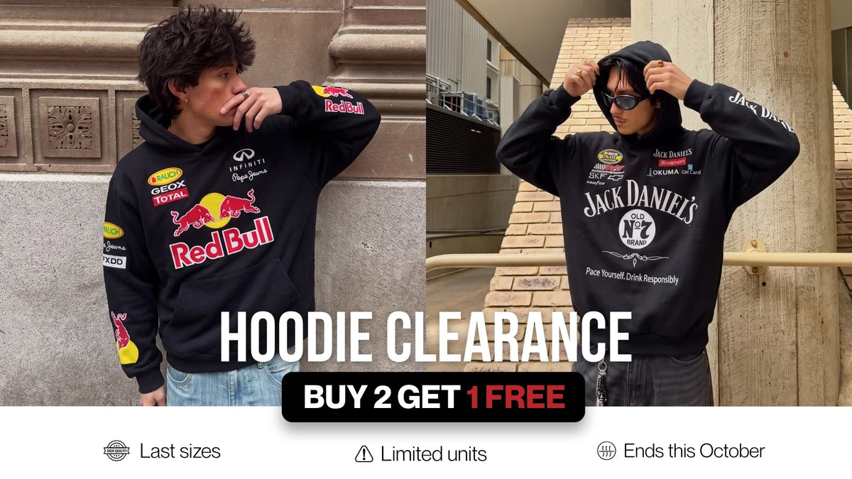 Hoodie clearance: Red Bull and Jack Daniel's racing hoodies, buy 2 get 1 free at Vettura Racing